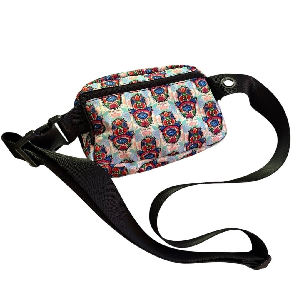 Hamsa Hand Evil Eye Belt Bag 8"x5"